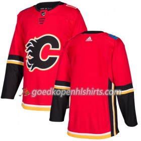 Calgary Flames Blank Adidas 2017-2018 Rood Authentic Shirt - Mannen